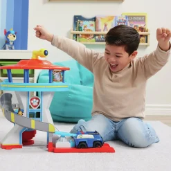 Paw Patrol Uitkijktoren Met Voertuigwerper 2 Chase-Actiefiguren De Politieauto Van Chase En Accessoires