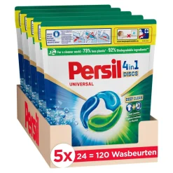 Hot Persil Discs Universal Doy - Wascapsules - Voordeelverpakking - 5 X 24 Wasbeurten - 120 Wasbeurten