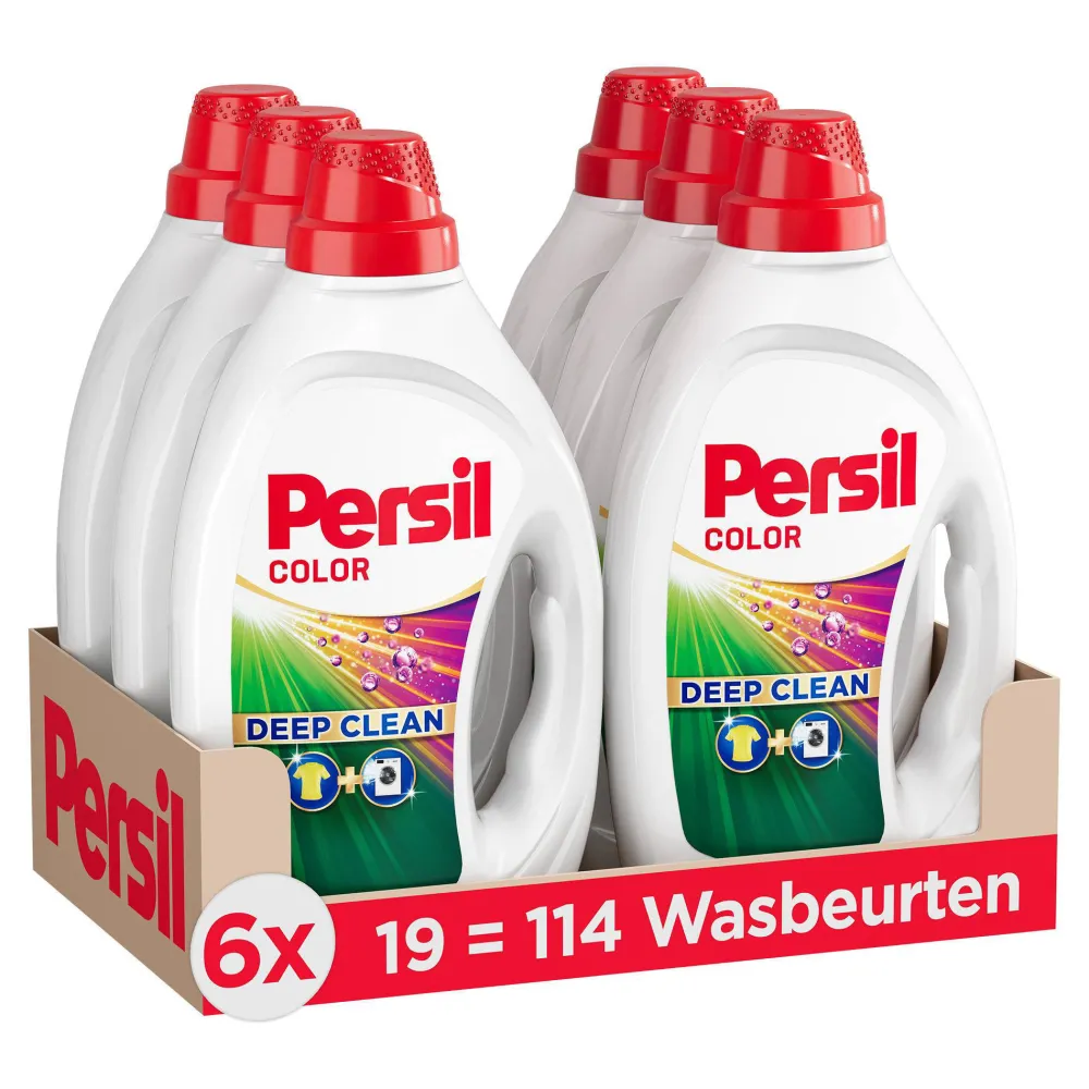 Outlet Persil Gel Color - Vloeibaar Wasmiddel - Gekleurde Was - Voordeelverpakking - 6 X 19 Wasbeurten - 114 Wasbeurten
