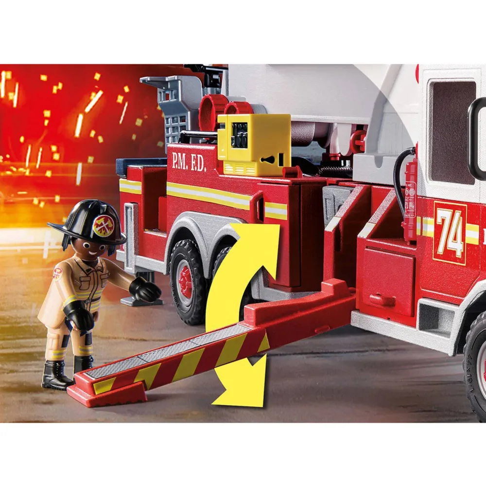 Playmobil City Action Brandweerwagen: Us Tower Ladder 70935