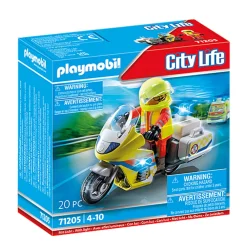 Playmobil City Life Noodmotorfiets Met Zwaailicht - 71205
