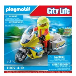Playmobil City Life Noodmotorfiets Met Zwaailicht - 71205
