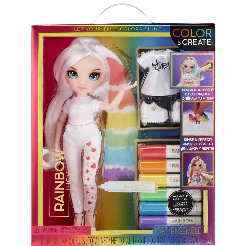 Rainbow High Color & Create Fashion Doll- Character 1 (Blue Eyes)