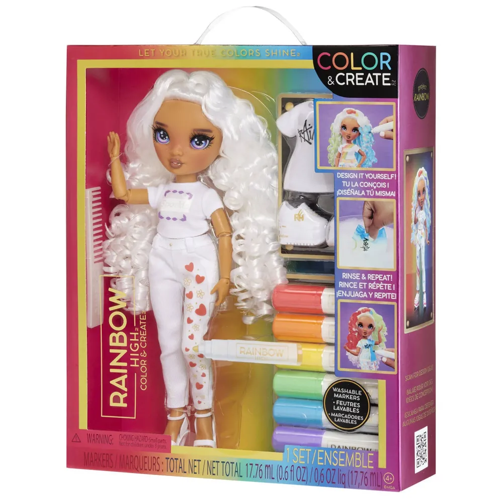 Rainbow High Color & Create Fashion Doll- Character 2 (Purple Eyes)