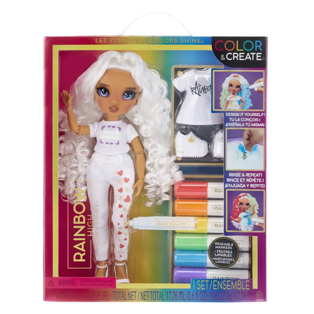 Rainbow High Color & Create Fashion Doll- Character 2 (Purple Eyes)