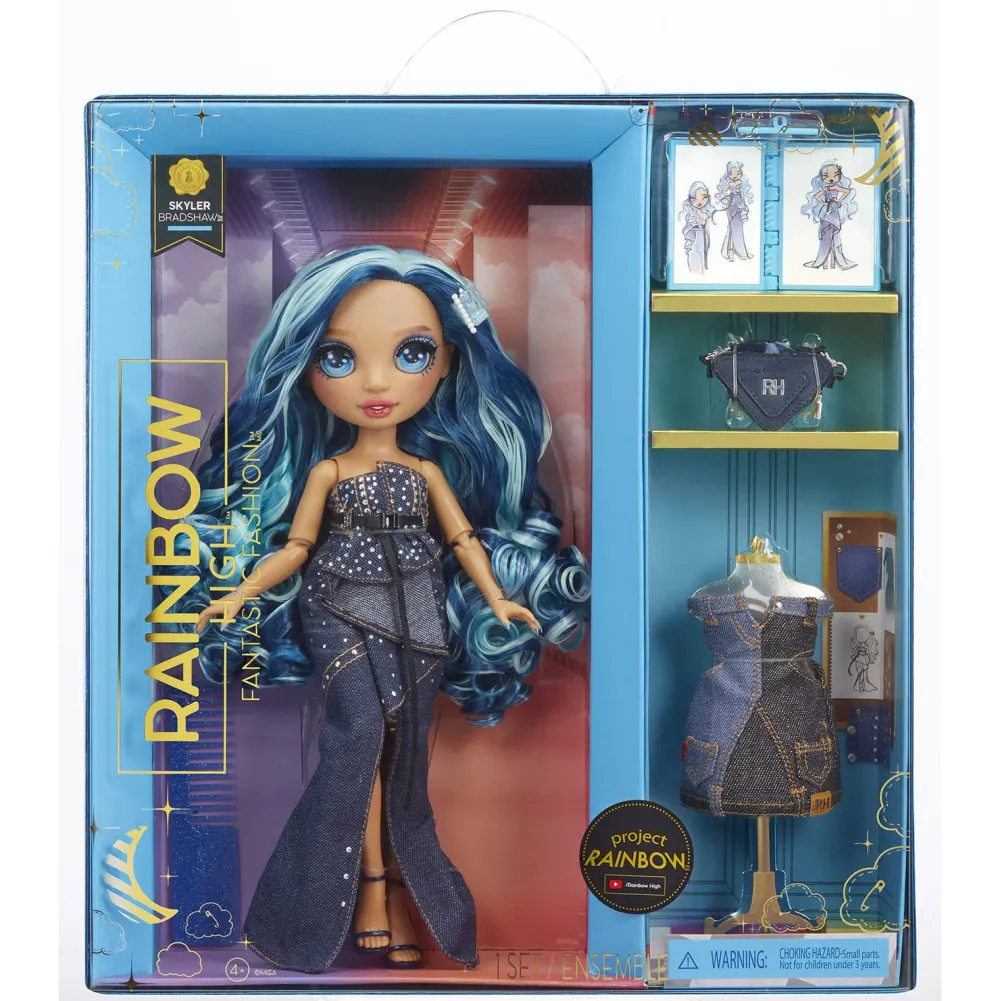 Rainbow High Fantastic Fashion Skyler - Blauwe Pop