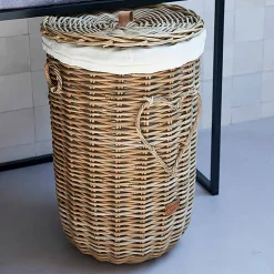 Best Riviera Maison Rustic Rattan Heart Wasmand (80 Liter)