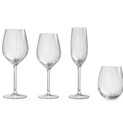 Outlet Royal Leerdam Wijnglas Wit Plisse (Set Van 4)