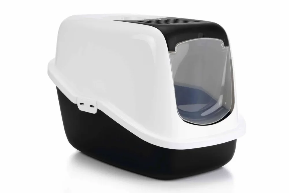 Best Savic Nestor - Kattenbak - Zwart/Wit - 56X39X39 Cm