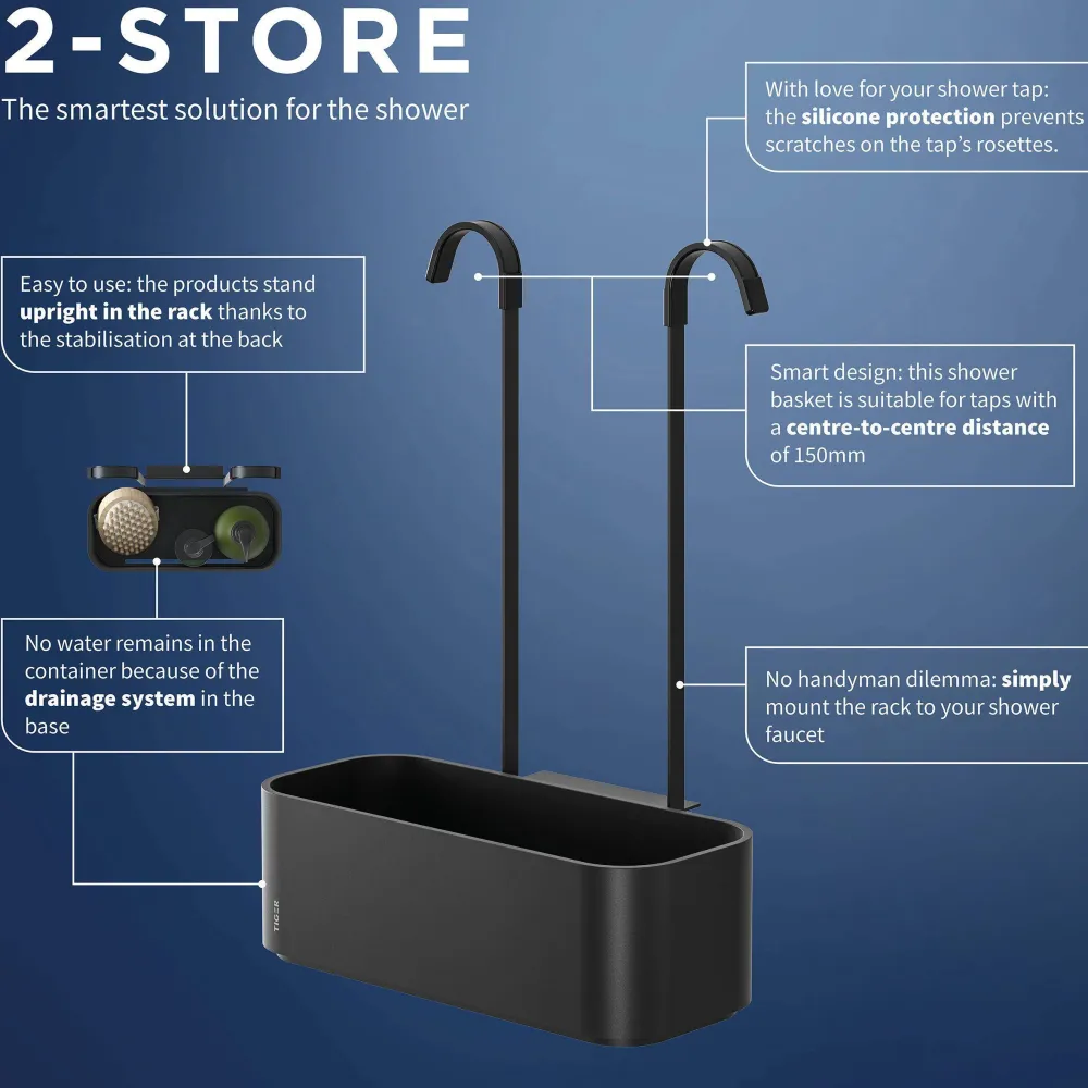 Clearance Tiger Ophangbaar Douchemandje 2-Store (34,3X24,9X12,2 Cm)