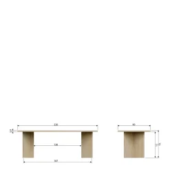 Outlet vtwonen Eetkamertafel Angle (90X220 Cm)