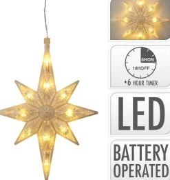 Clearance W Led Kerstster (10 Led)