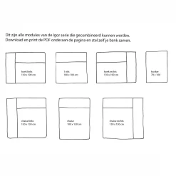 Sale Wehkamp Home Igor Modulair Bankelement (Hoek Links)