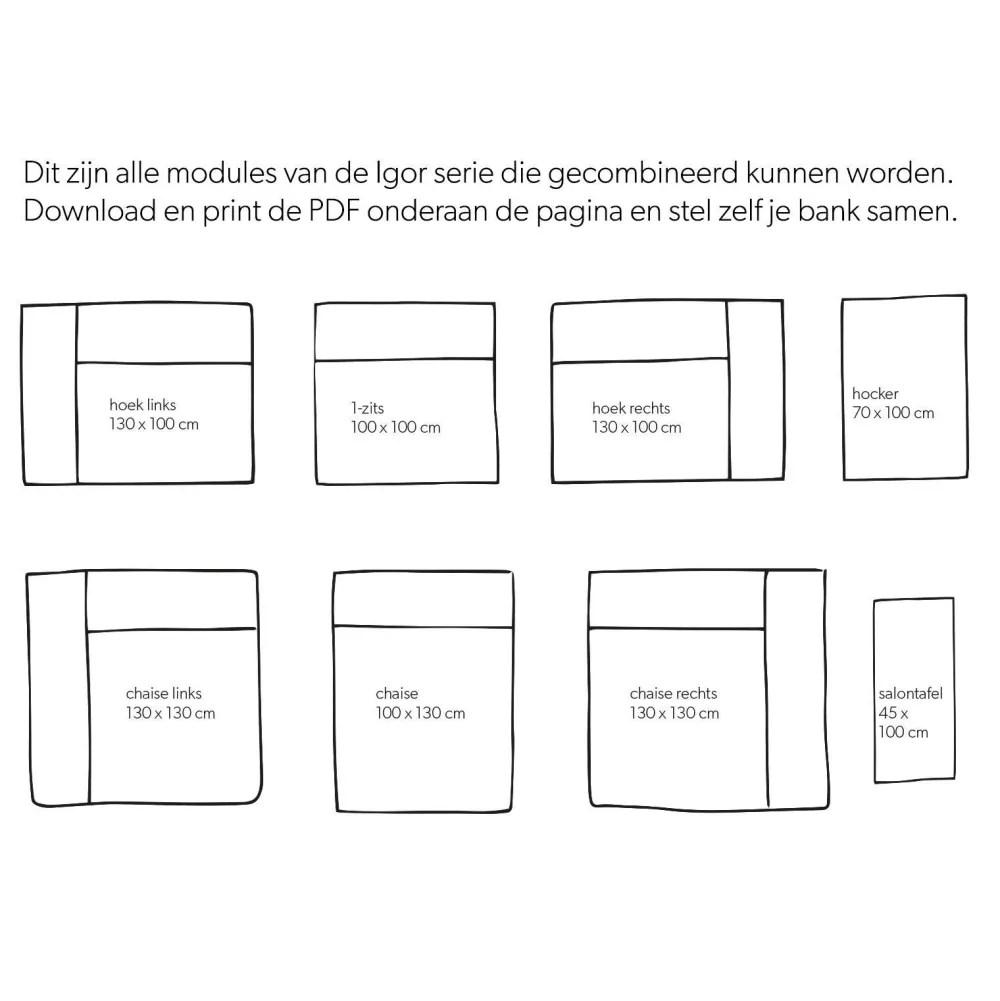 Hot Wehkamp Home Igor Modulair Bankelement (Chaise Rechts)