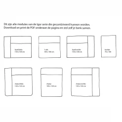 Online Wehkamp Home Igor Modulair Bankelement (1-Zits)