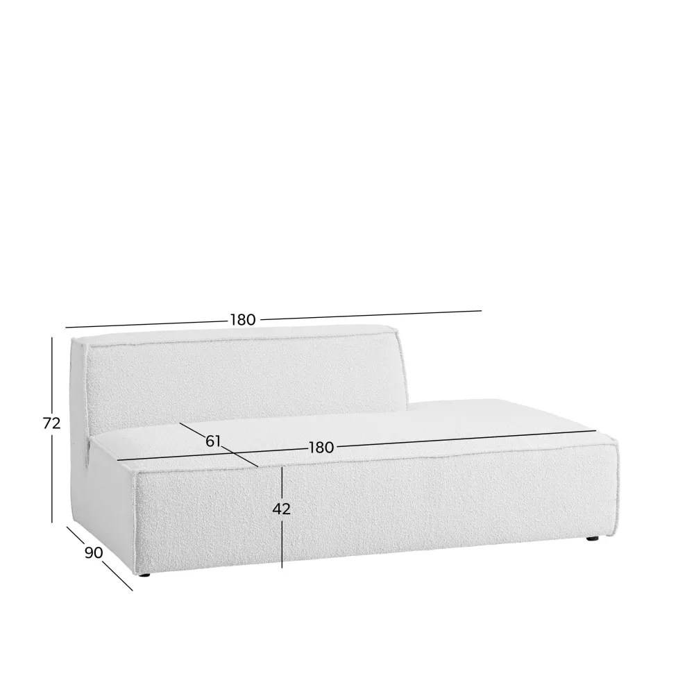 Online Wehkamp Home Newton Modulair Bankelement (Boucle ) (2-Zits Halve Rug Links)