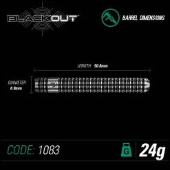 Winmau Blackout Steeltip Dartpijlen 24Gr