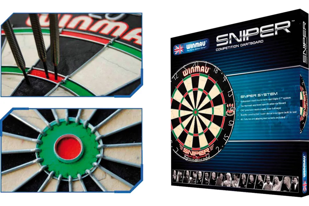 Winmau Sniper Dartset - Dartbord En 6 Dartpijlen