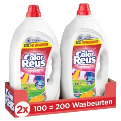 Discount Witte Reus Color Reus Gel - Vloeibaar Wasmiddel - Gekleurde Was - Voordeelverpakking - 2 X 100 Wasbeurten - 200 Wasbeurten