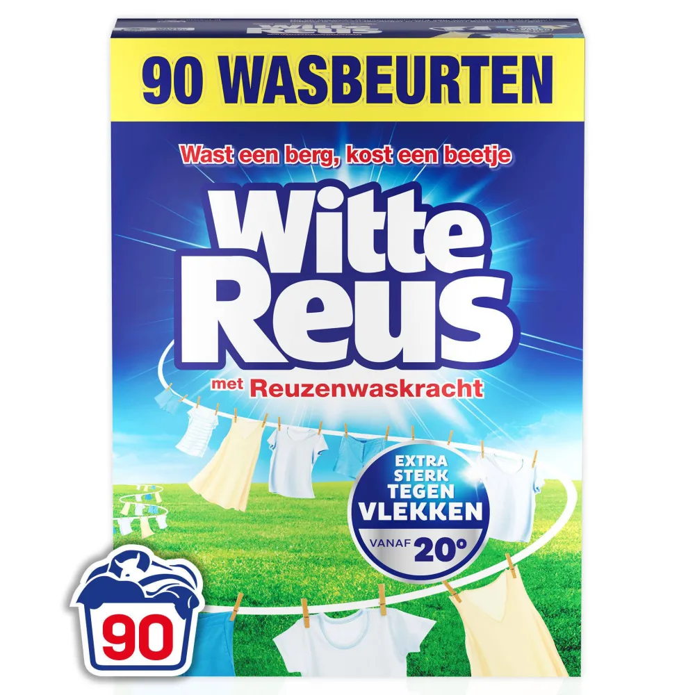Discount Witte Reus Poeder - Waspoeder - Witte Was - Grootverpakking - 90 Wasbeurten