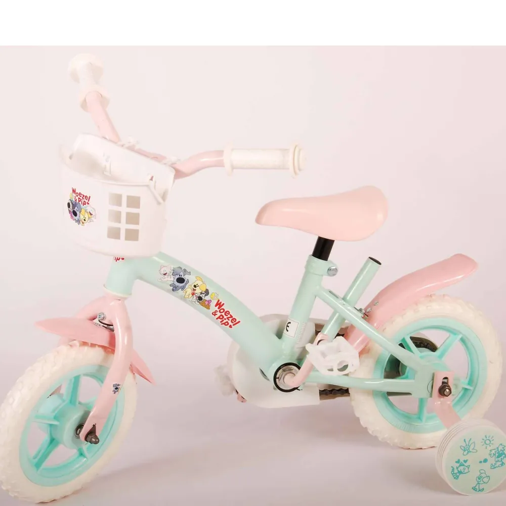 Woezel & Pip Kinderfiets 10 Inch Mintgroen/ Roze