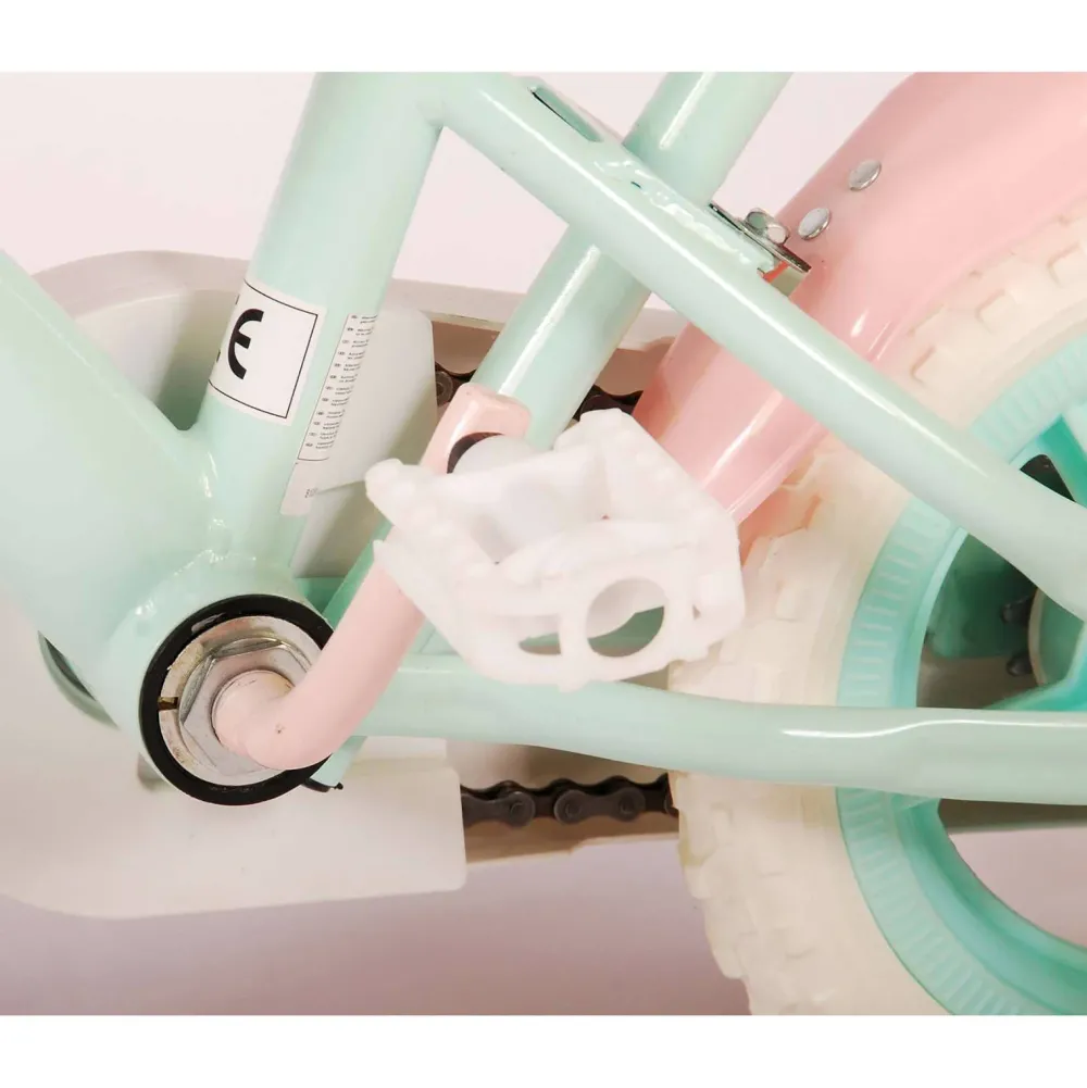 Woezel & Pip Kinderfiets 10 Inch Mintgroen/ Roze
