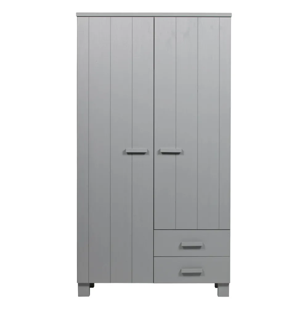 Woood 2-Deurs Kledingkast Dennis Met Laden