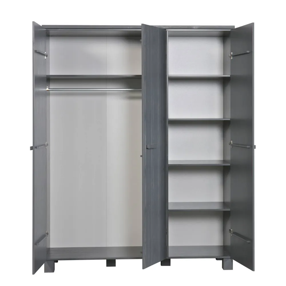 Online Woood 3-Deurs Kledingkast Dennis