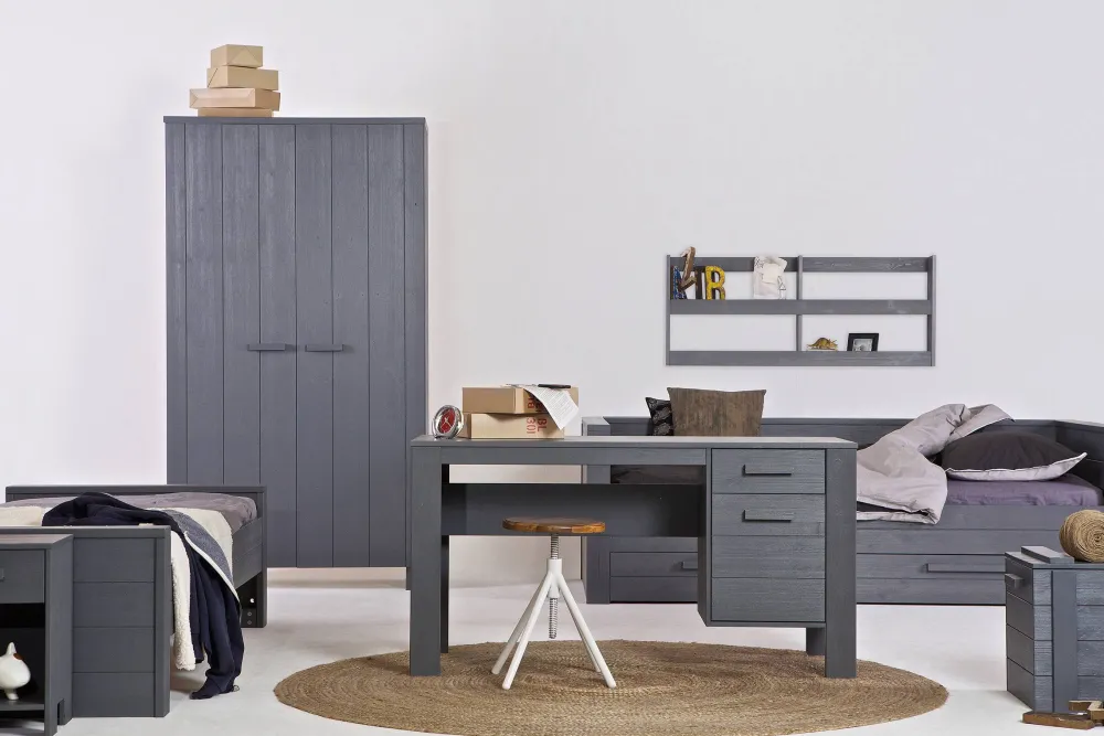 Outlet Woood 2-Deurs Kledingkast Dennis