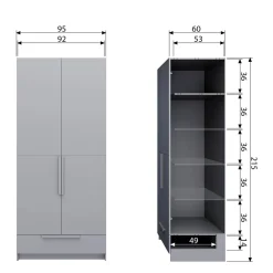 New Woood Kledingkast Kast Pure