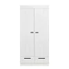 New Woood Connect Kast 2-Deurs Met Lade - Grenen - Wit - 195X94X53 Connect
