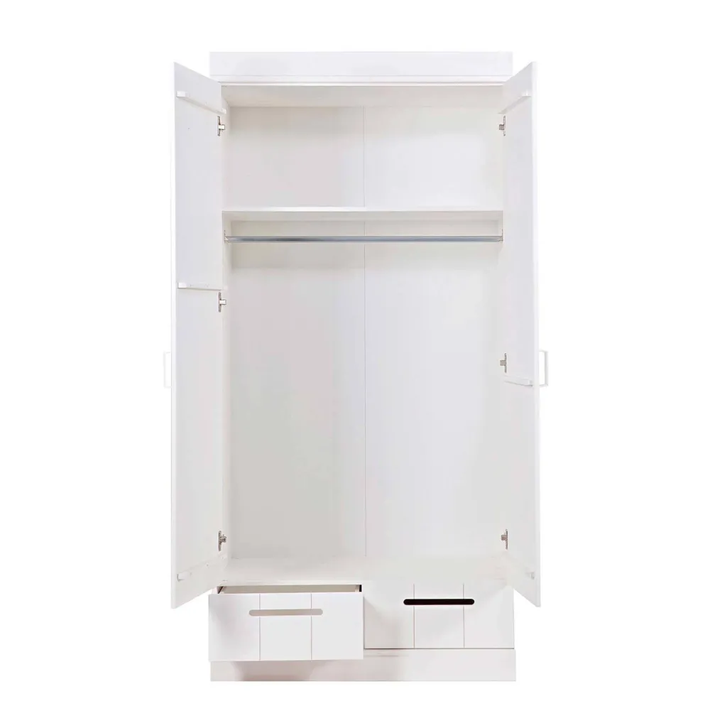 New Woood Connect Kast 2-Deurs Met Lade - Grenen - Wit - 195X94X53 Connect