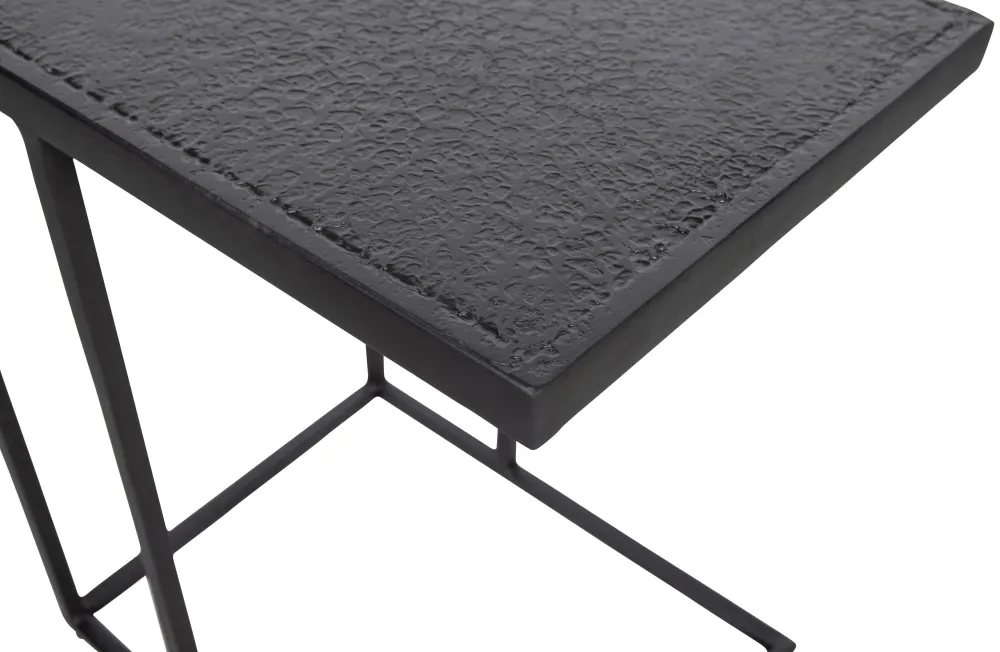 Woood Febe Bijzettafel U Vorm - Metaal - Zwart - 55X45X35