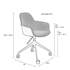 New Zuiver Bureaustoel Albert