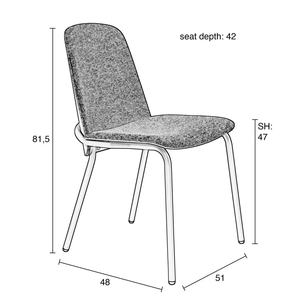 Outlet Zuiver Eetkamerstoel (Set Van 2) Clip