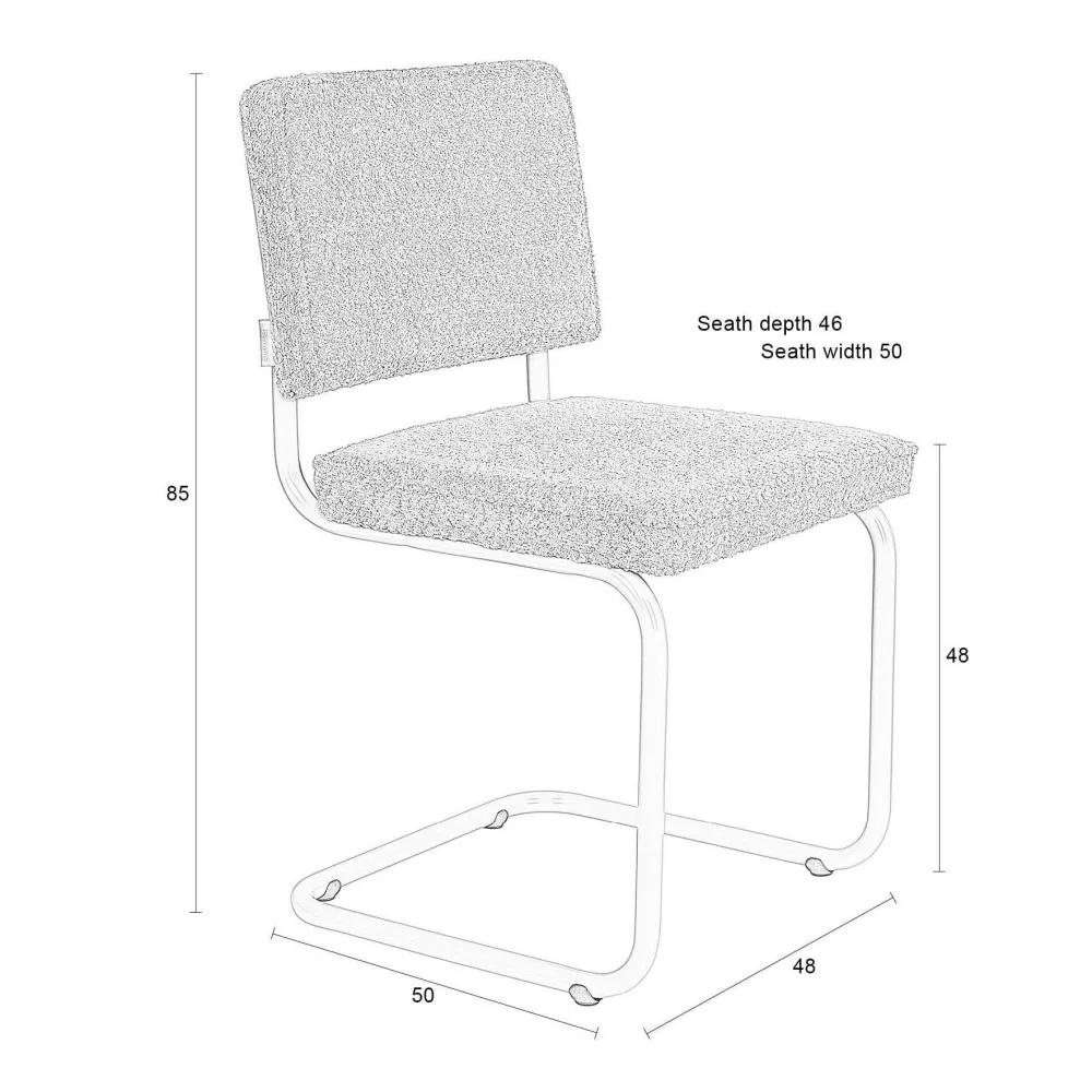 Outlet Zuiver Eetkamerstoel (Set Van 2) Ridge Soft