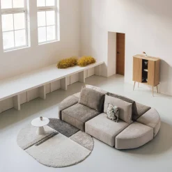 New Zuiver Hunter Modulair Bankelement (Poef Halfrond Links)