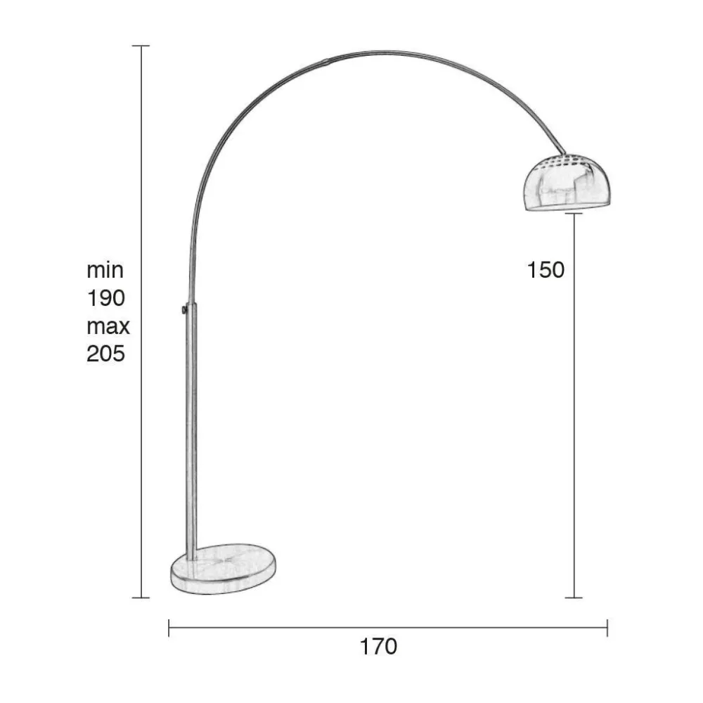 Hot Zuiver Vloerlamp Metal Bow